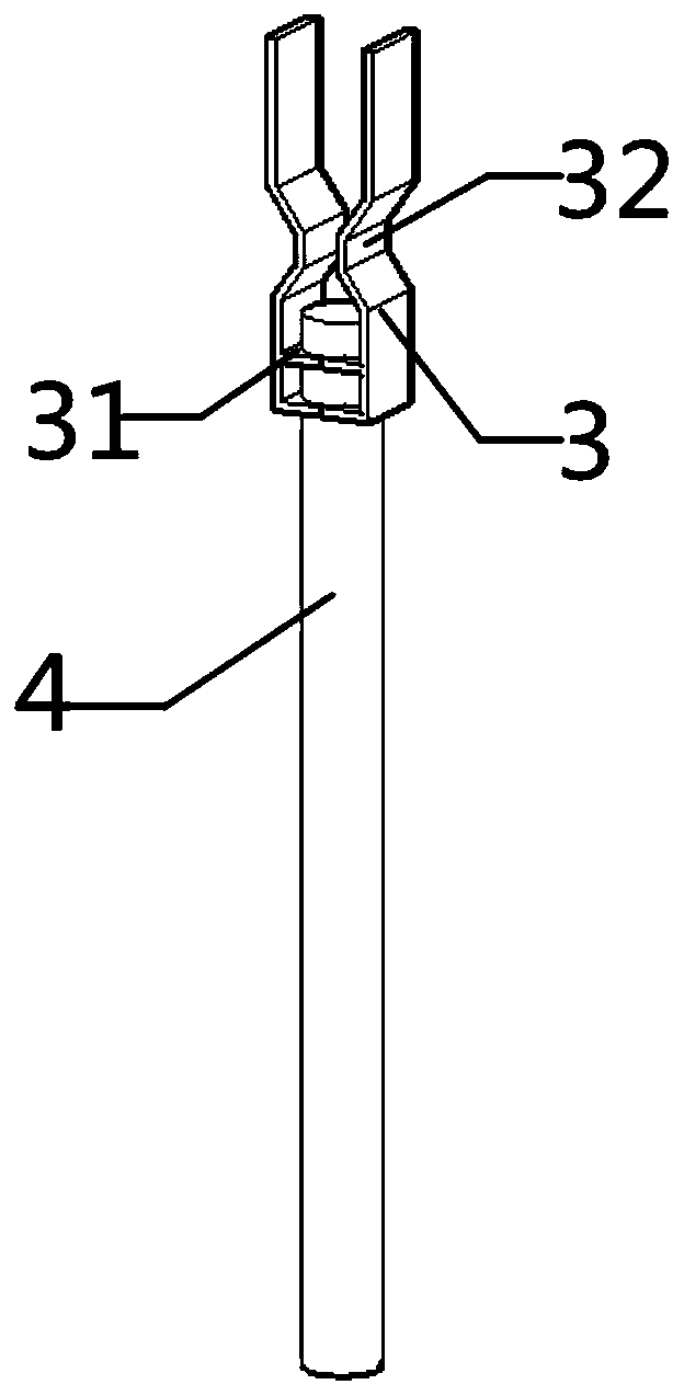 A self-locking live lap wire clamp