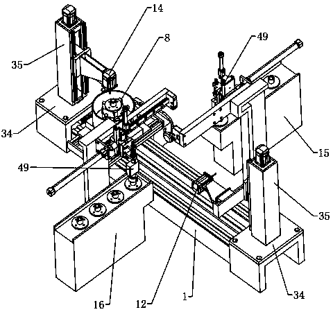 Flange multi-angle drilling integrated equipment