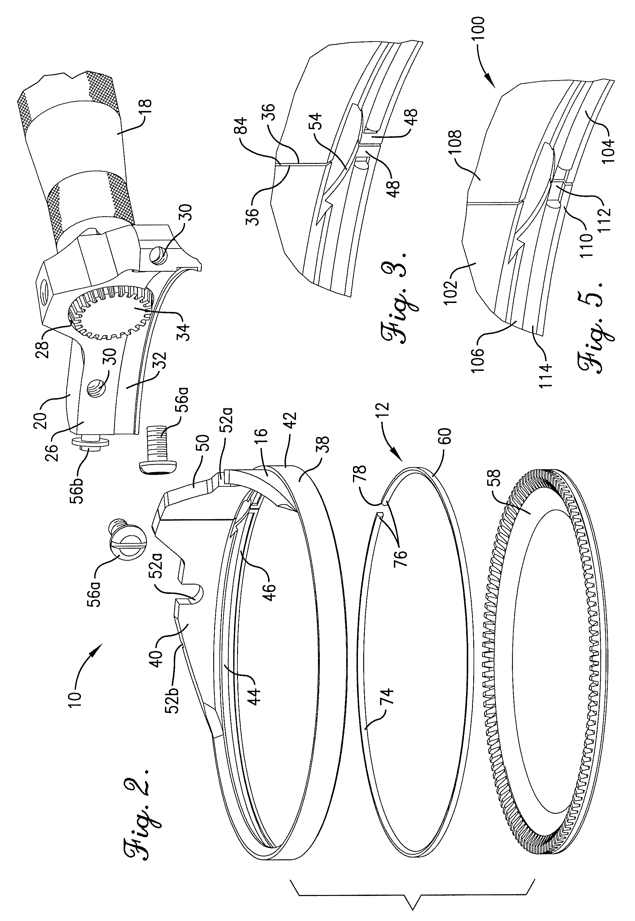 Rotary knife with blade bushing