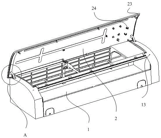 An air conditioner, a wall-mounted indoor unit of the air conditioner, and the shell of the wall-mounted indoor unit