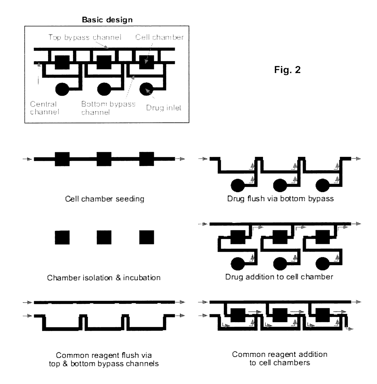 Microfluidic grid-based design for high throughput assays