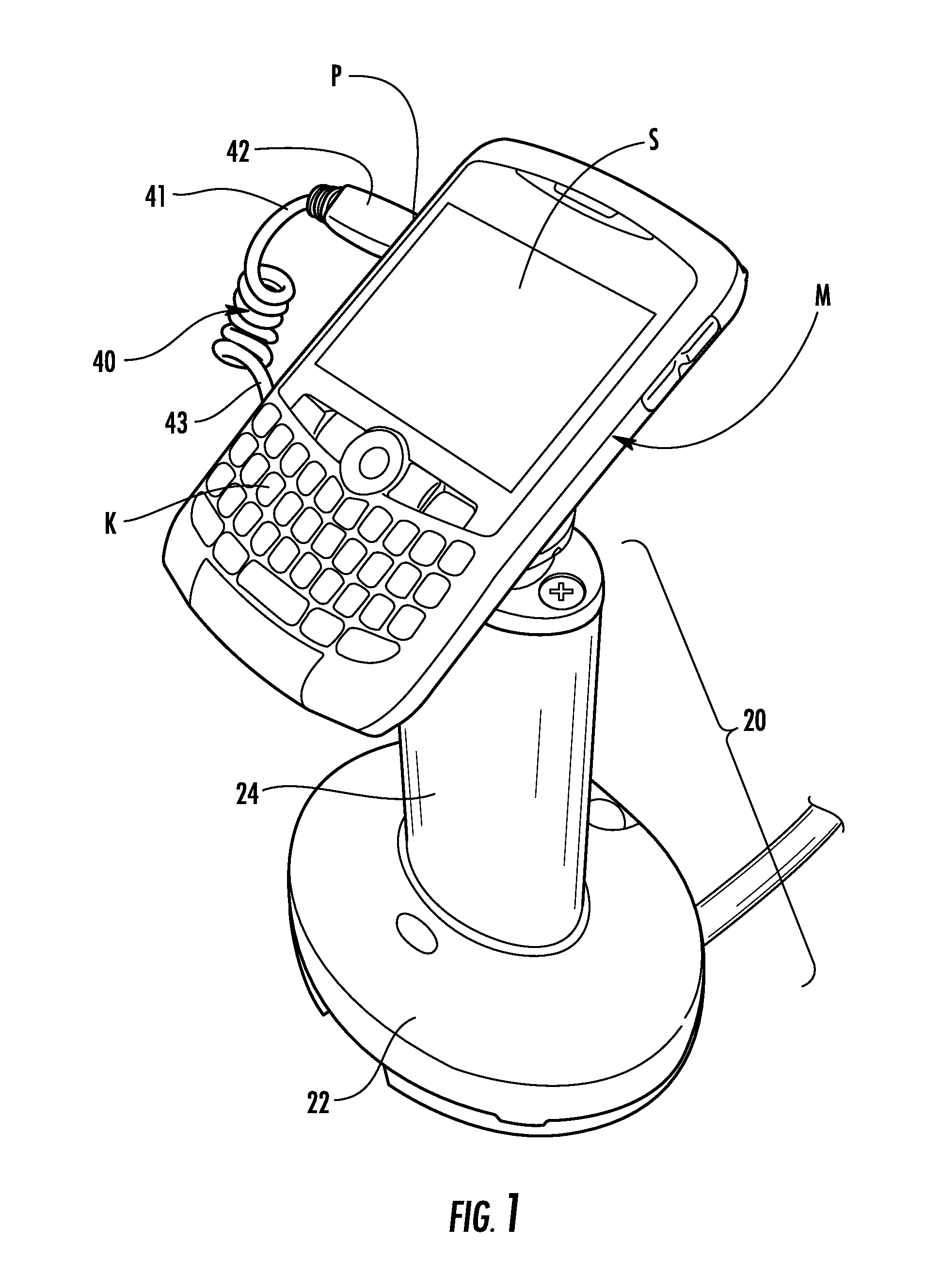 Merchandise display security device including means for retaining power adapter cord