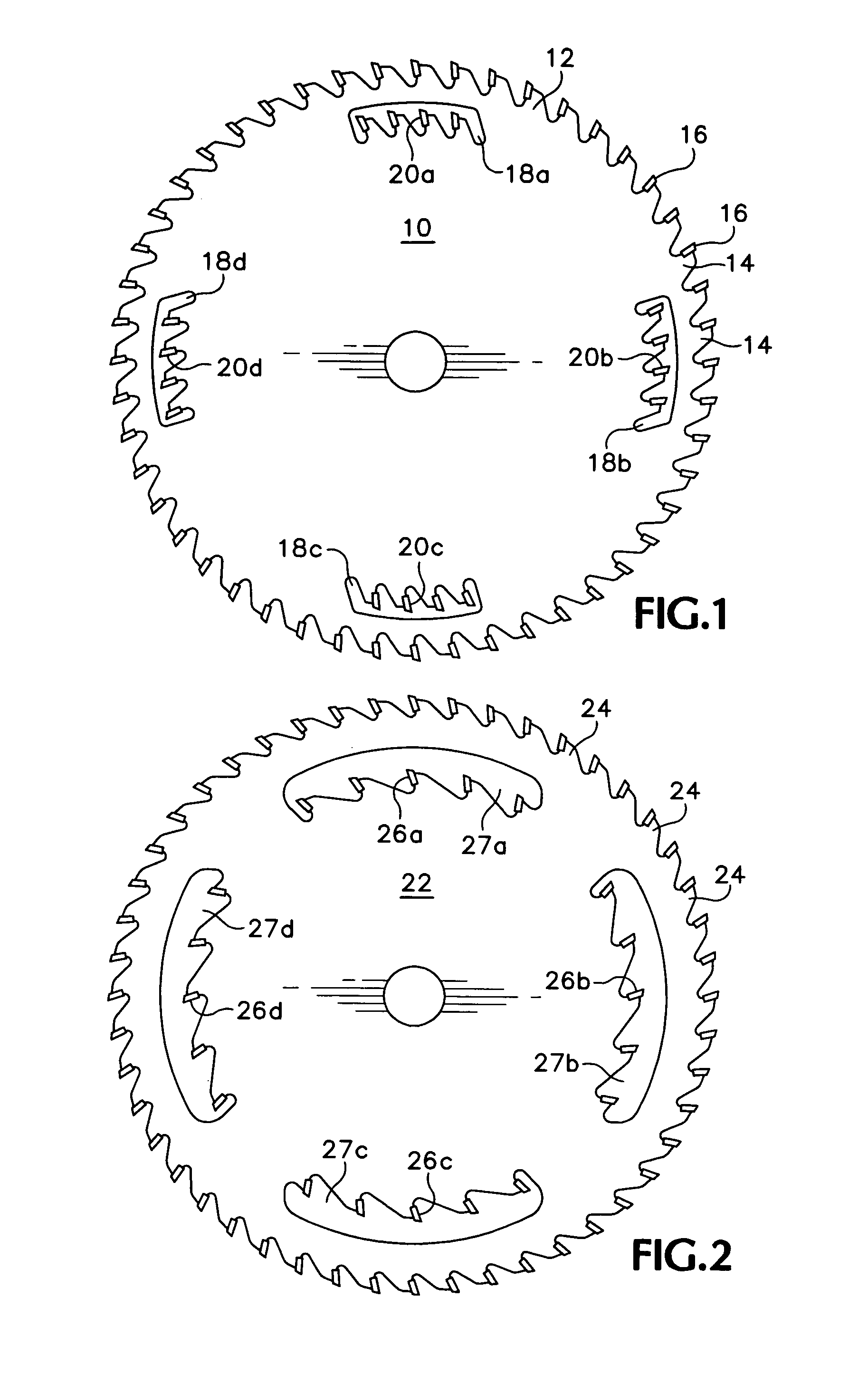 Saw blade with secondary teeth