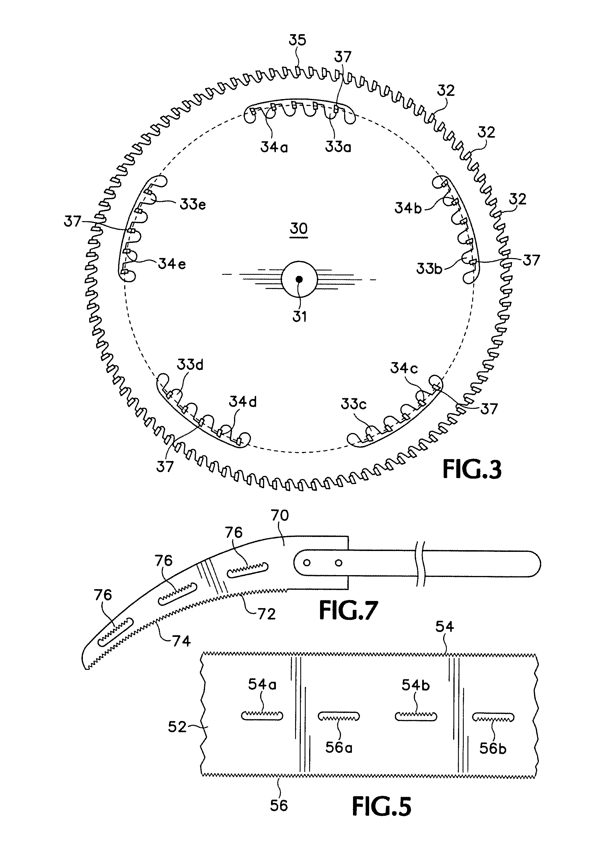 Saw blade with secondary teeth