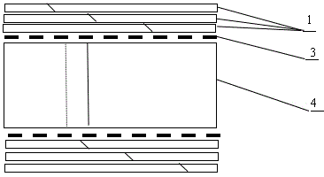 Continuous forming composite structure material and manufacturing method thereof