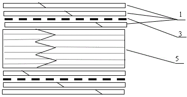 Continuous forming composite structure material and manufacturing method thereof