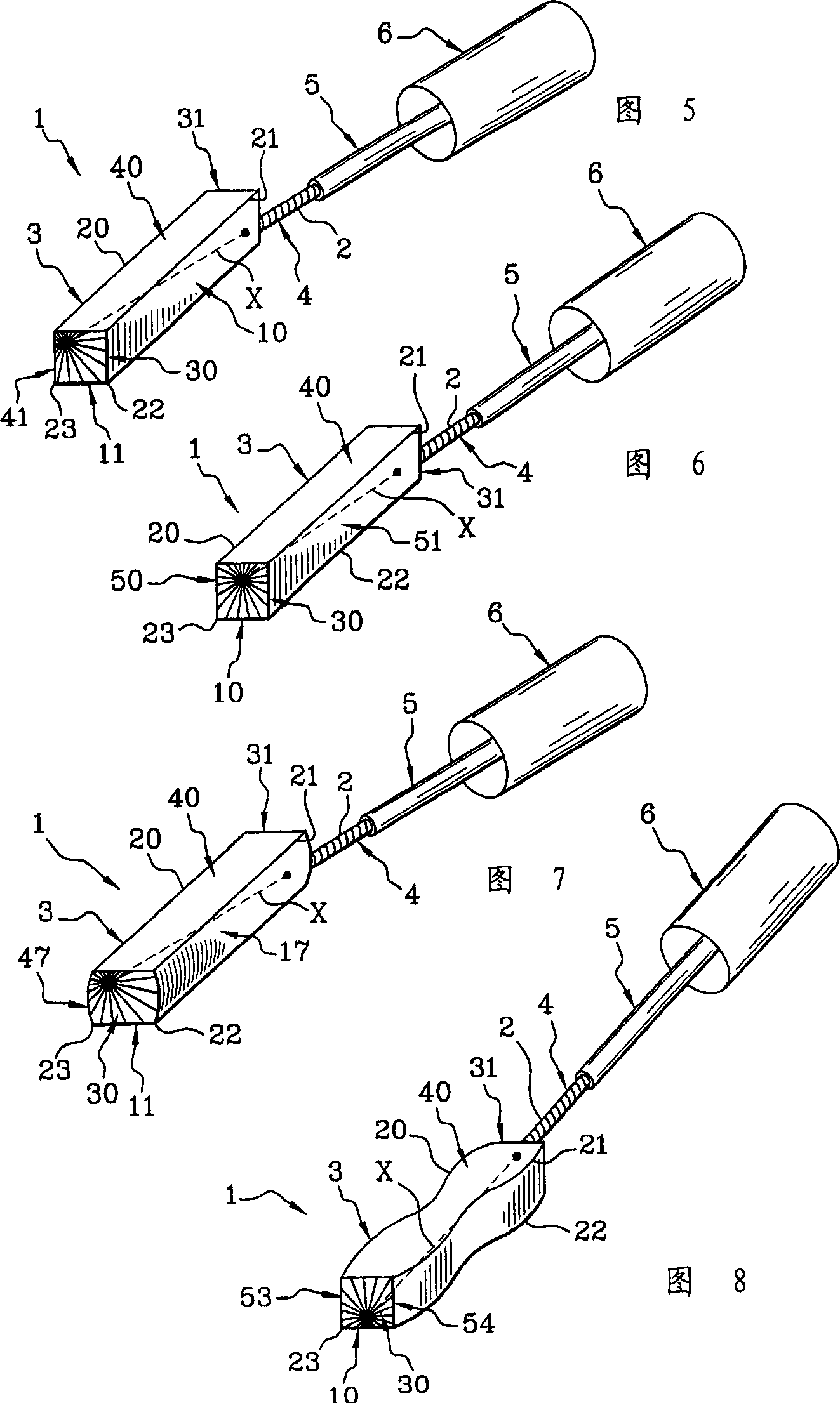 Device for coating preparation on ceration fibre especially on eyebrow or eyelash