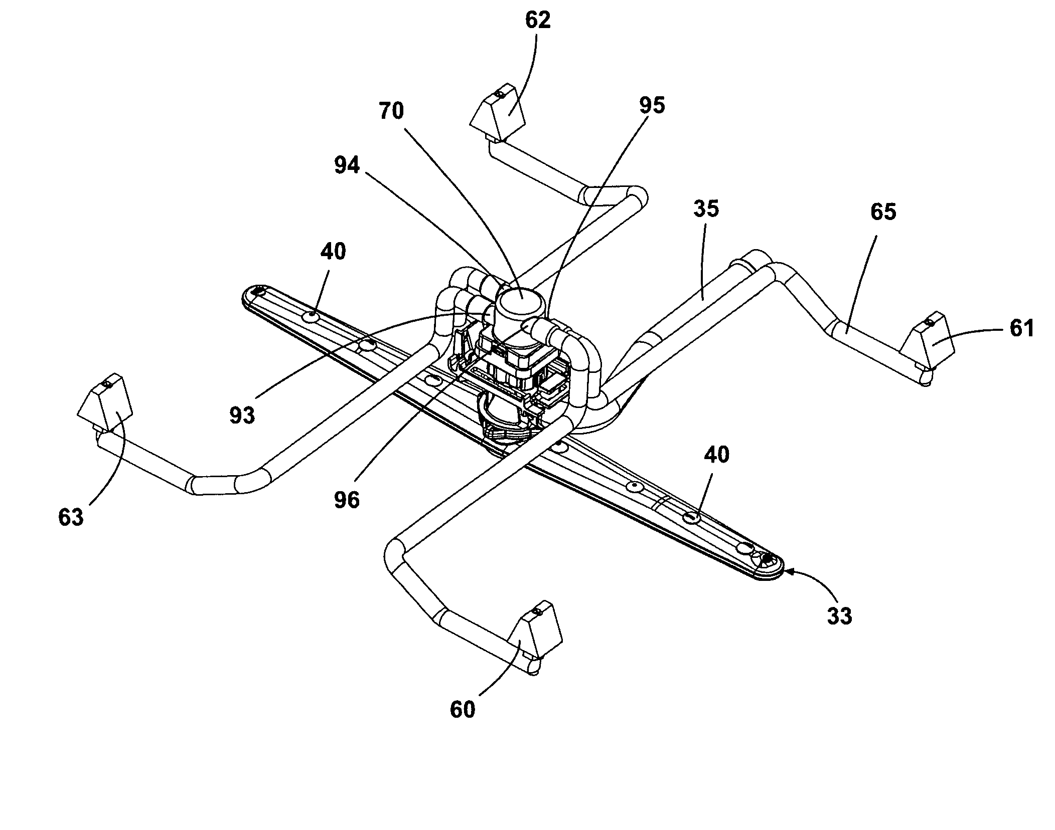 Dishwasher with sequencing corner nozzles