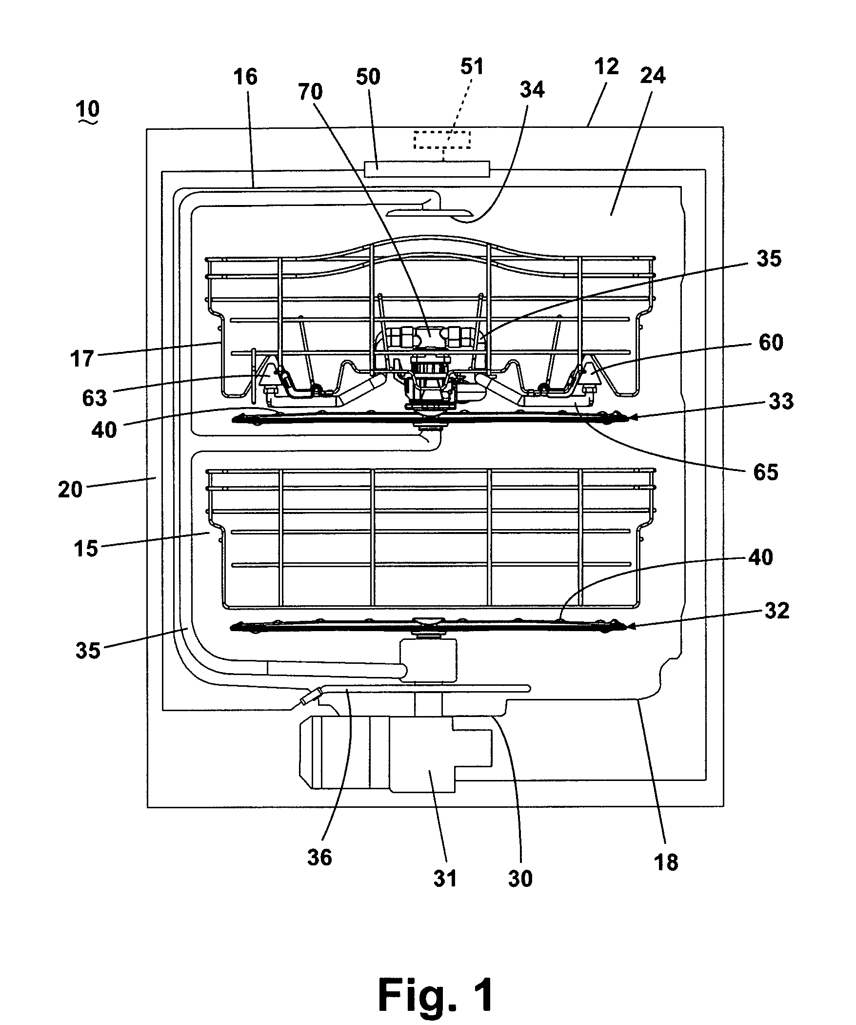 Dishwasher with sequencing corner nozzles