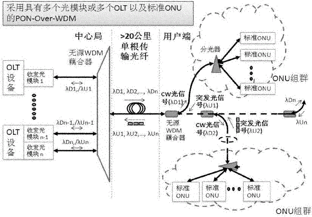 A Passive Optical Network Based on Wavelength Division Multiplexing