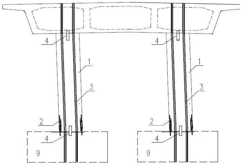 Support-free self-restoring earthquake-resistant and damping cast-in-place bridge