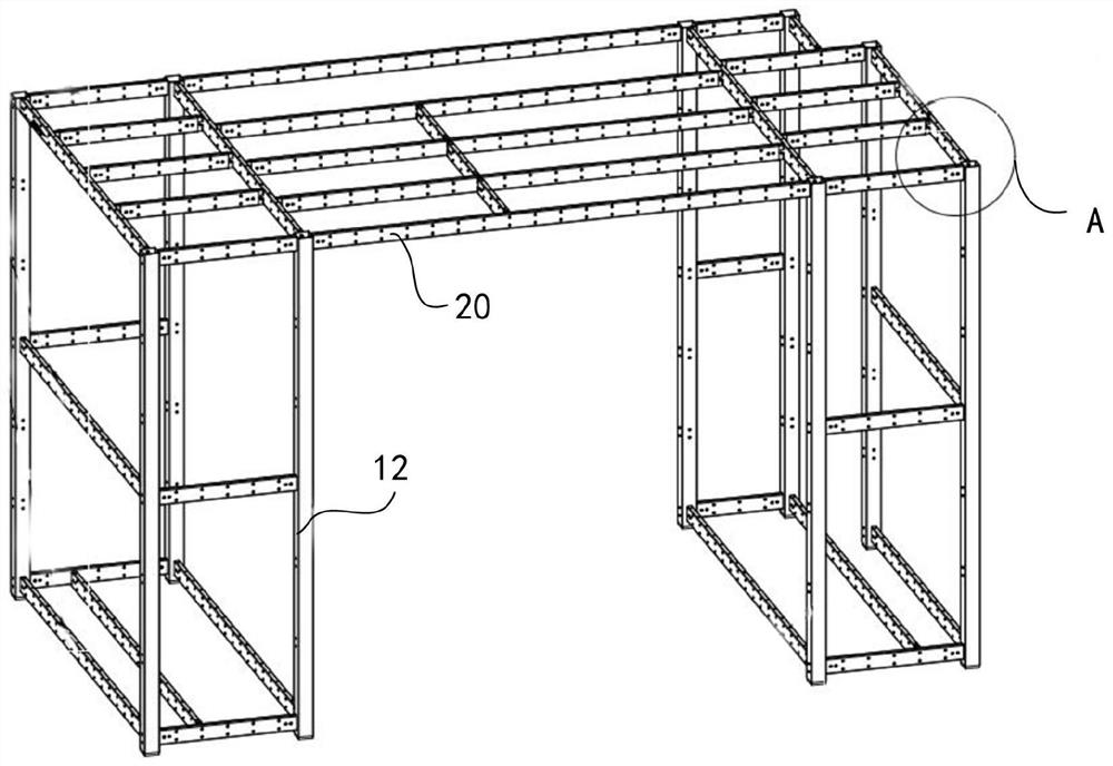 Assembled steel bed structure