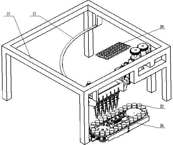 Rotary oscillation seedling transplanting device of dry filed plug seedling transplanter