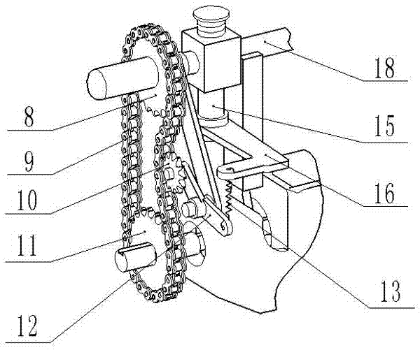 Rotary oscillation seedling transplanting device of dry filed plug seedling transplanter