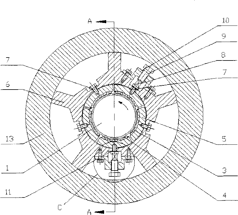 Dynamical pressure gas elasticity foil bearing with stability self-adaptive control function