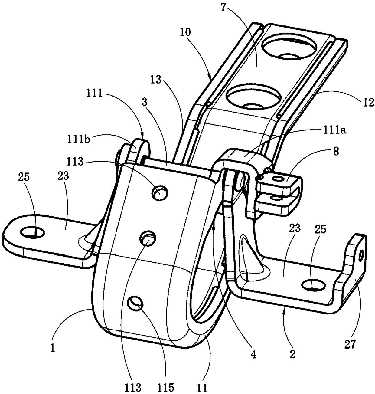 Automobile tail door hinge assembly and automobile