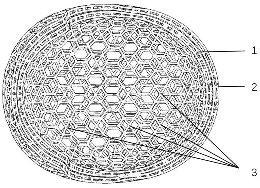 Self-adaptive lattice type 3D printing helmet buffer layer and manufacturing method thereof