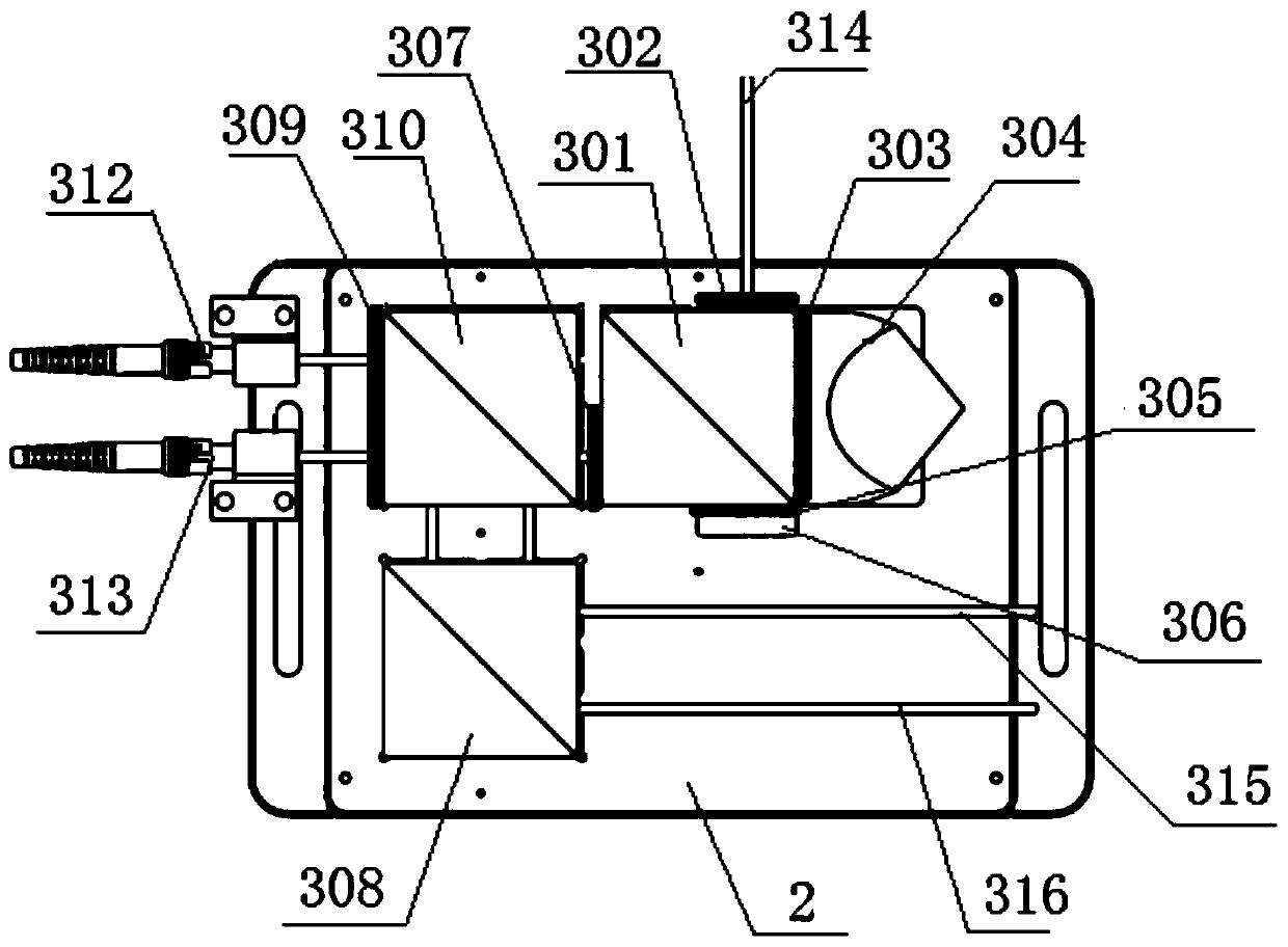 Phase measuring device for laser interference photoetching system and using method thereof