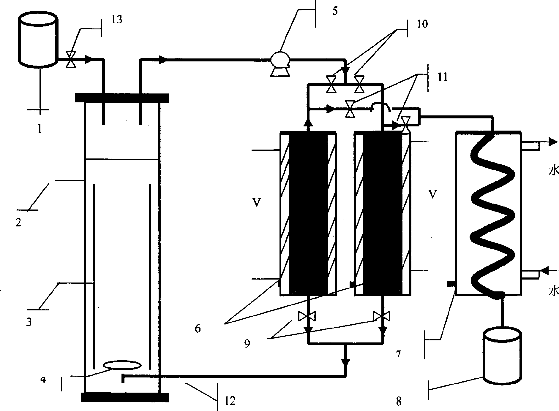 Alcohol preparing airlift fermentation and separation coupling technological process and special equipment