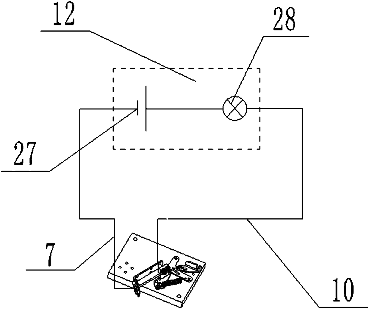 Mower brake make-and-break detection device and detection method thereof