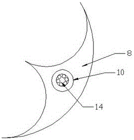 Cross-linked-polyethylene insulating optical-fiber composite three-core submarine power cable