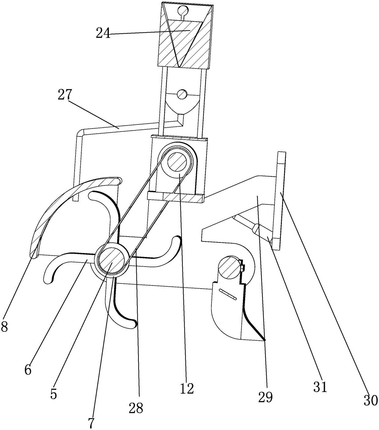 Loading machine soil loosening device equipped with sowing mechanism