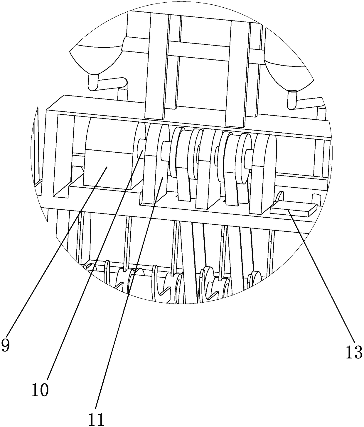 Loading machine soil loosening device equipped with sowing mechanism