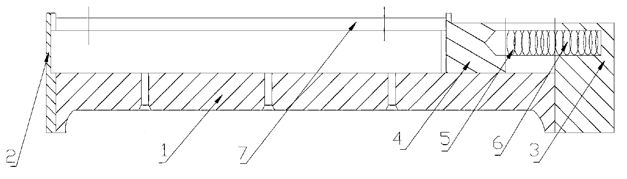 Extension measuring device after fracture of sample