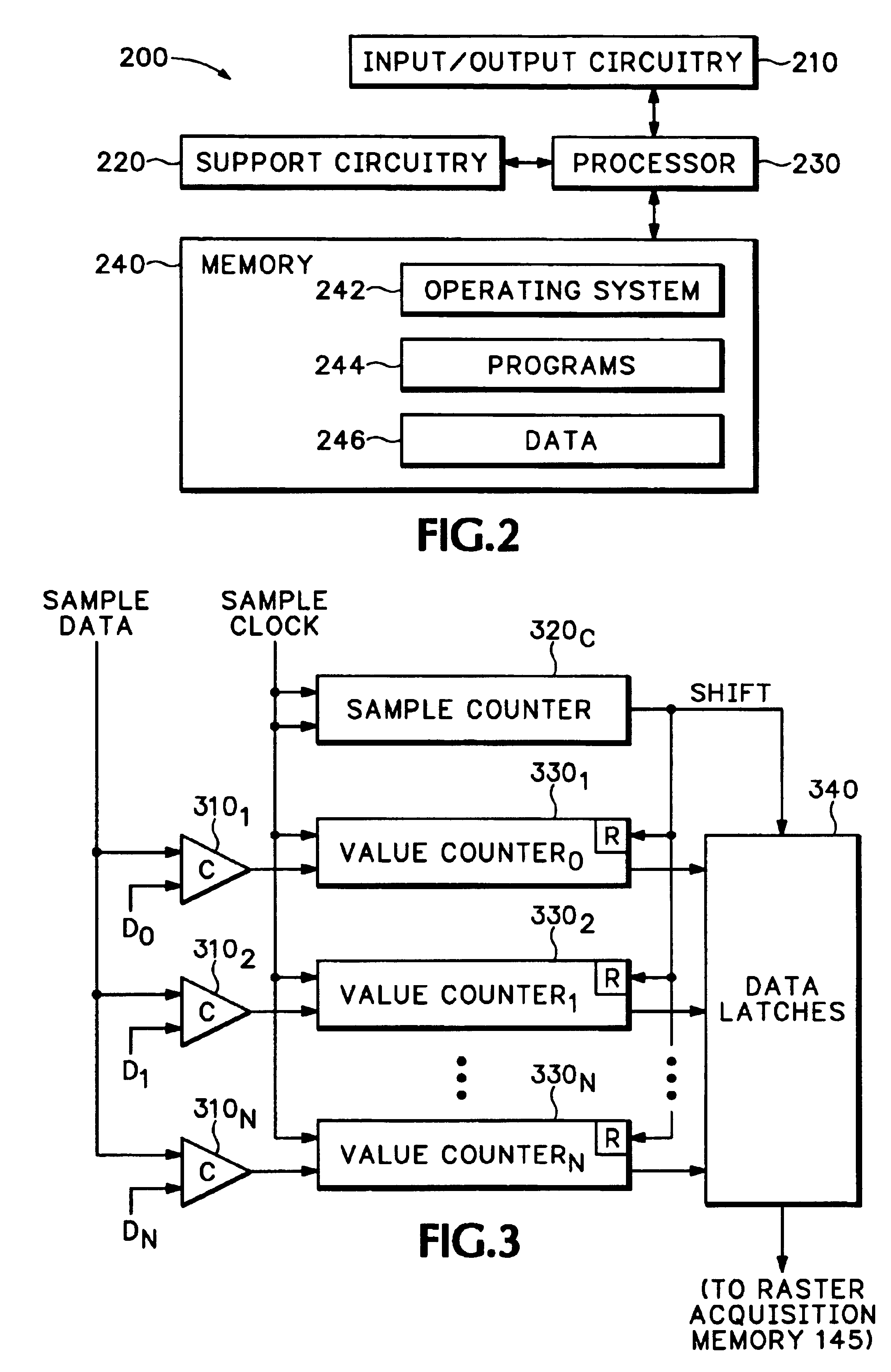 Architecture providing increased information display for long acquisitions or constrained memory bandwidth