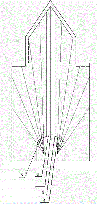 Method for forming cutting surface in deep hole blasting