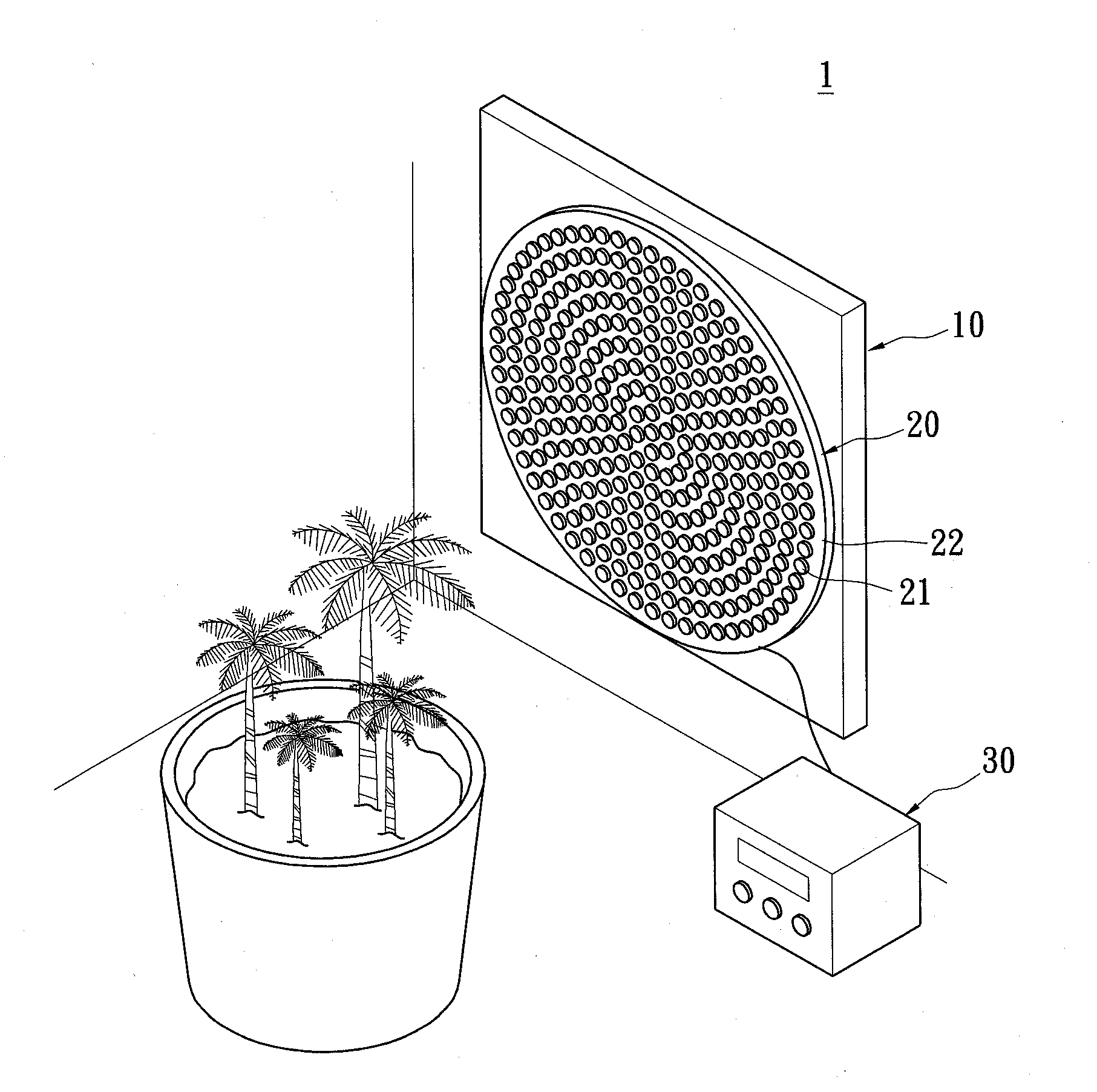 Full spectrum sunshine simulation apparatus for developing biological growth