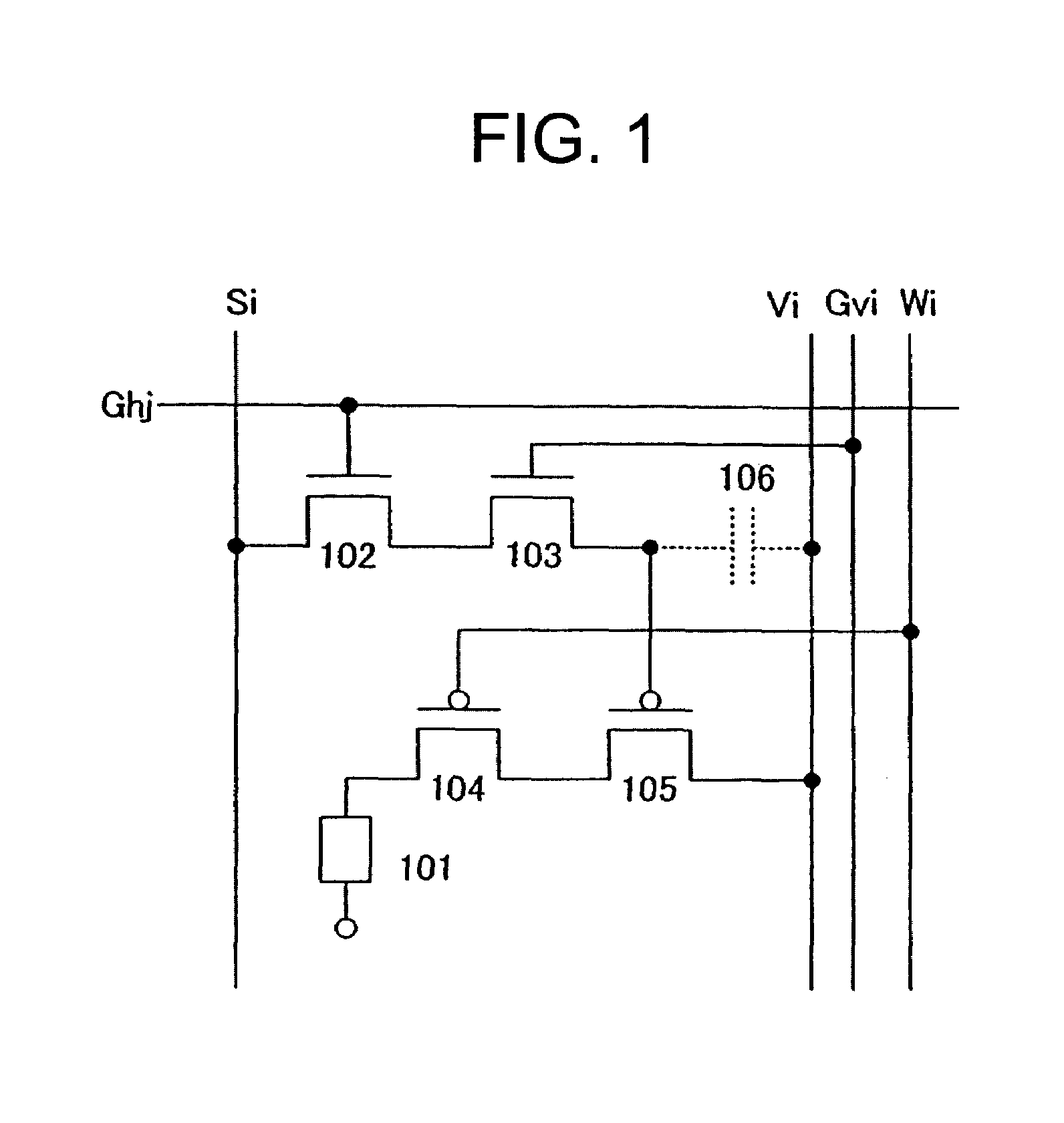 Electroluminescent display having 4 TFTs for rotation between vertical and horizontal image states.