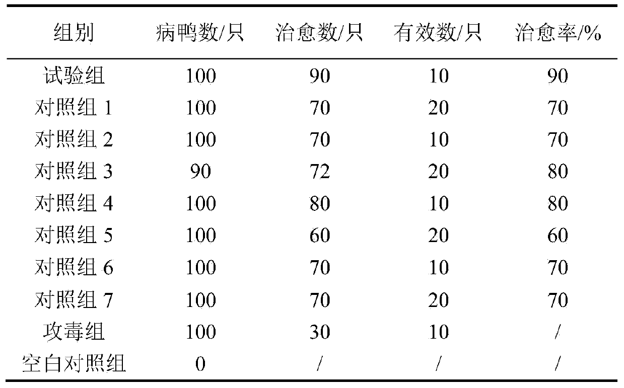 Pharmaceutical composition for preventing duck viral diseases, freeze-dried powder, preparation method and applications of the composition