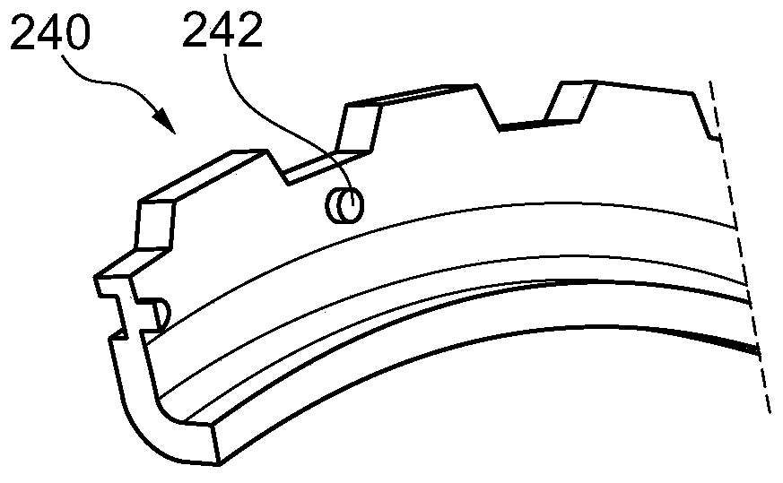 Compression ring lock for torque transmission devices and clutch devices or clutches