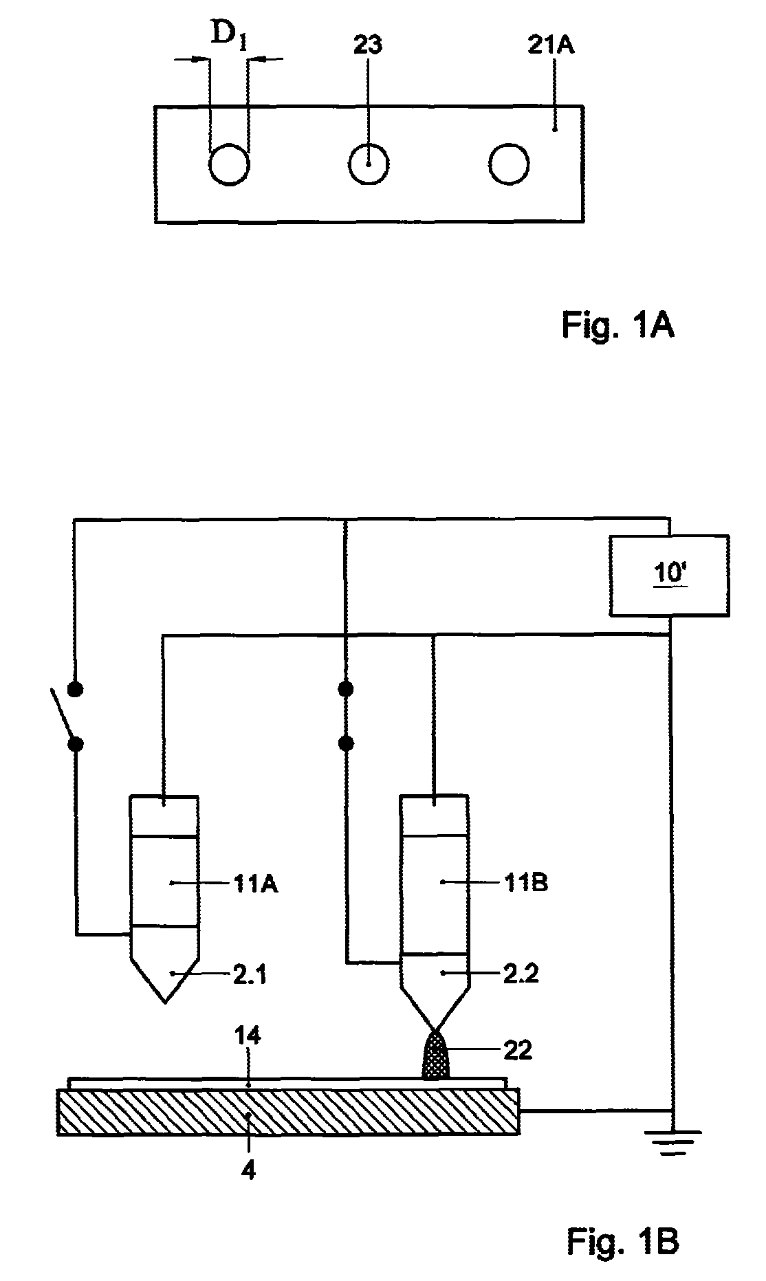 Device and method for generating a plasma discharge for patterning the surface of a substrate