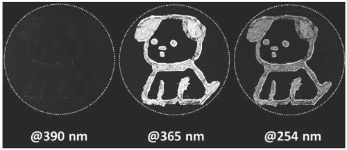 Three-color fluorescent anti-counterfeit material based on excitation wavelength dependence, preparation method and application thereof