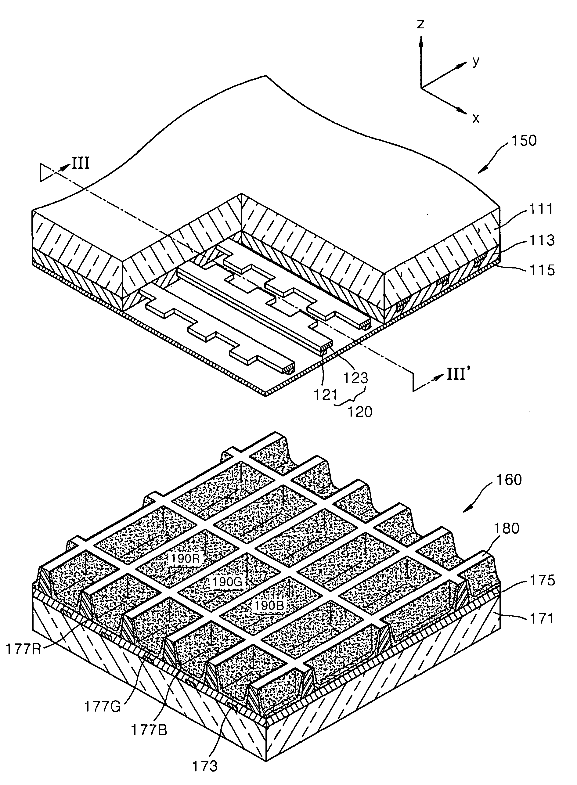 Barrier ribs to reduce reflection of external light and plasma display panel (PDP) including such barrier ribs