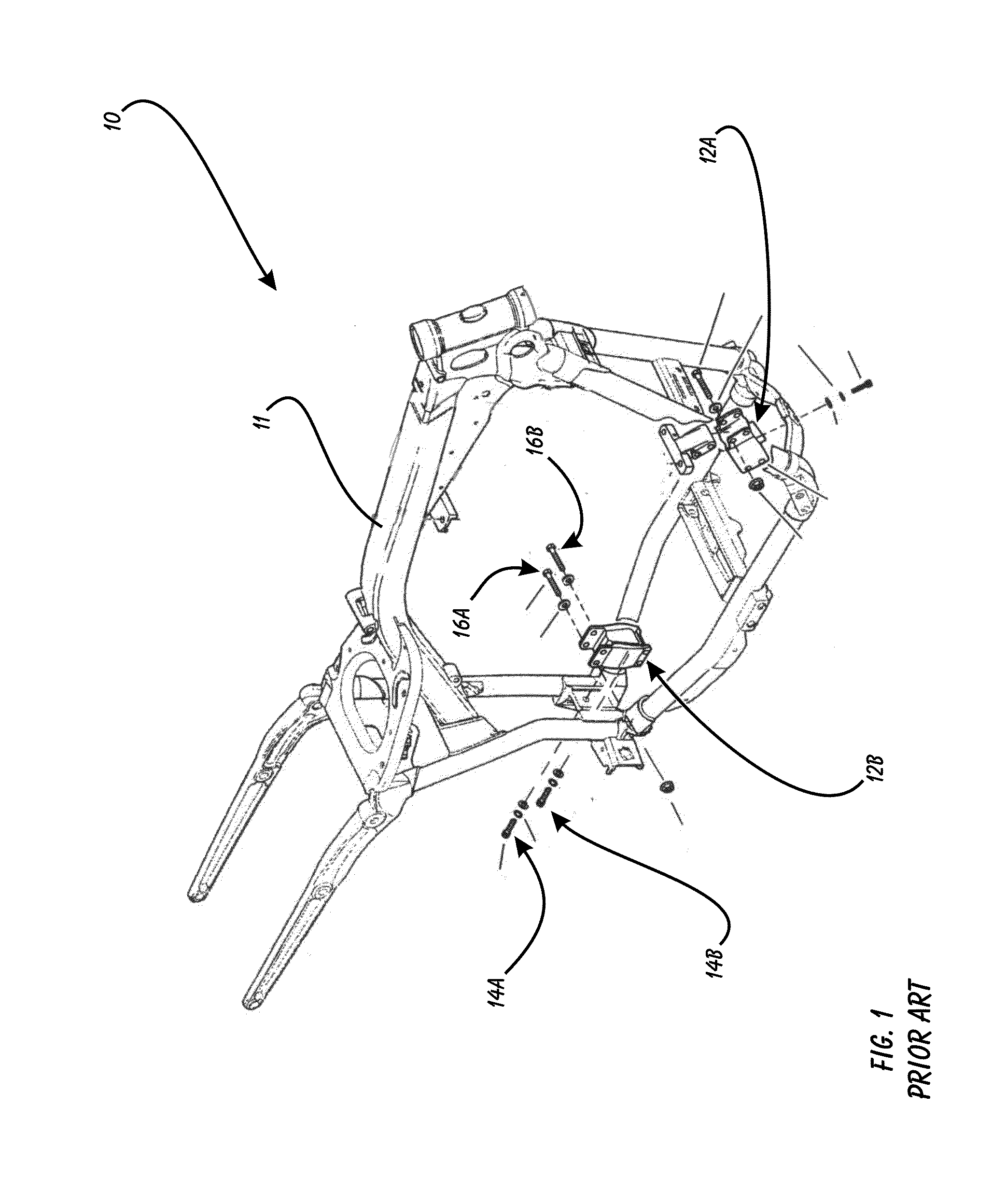 Motorcycle Engine Mount Having Improved Stiffness