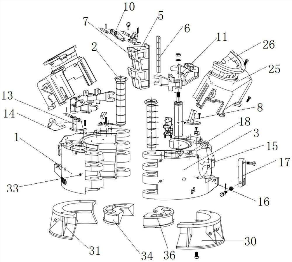 Slip type chuck with housing