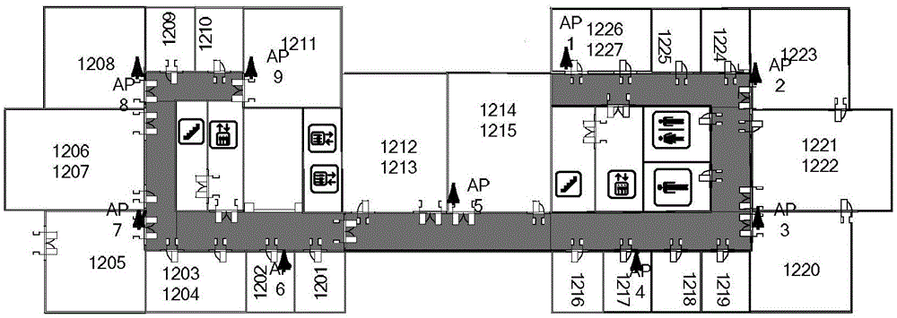 IMU data-based user indoor movement track matching method