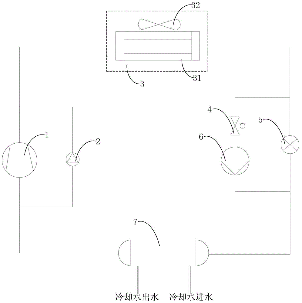 Natural cooling air-cooled chiller unit and relative method and device