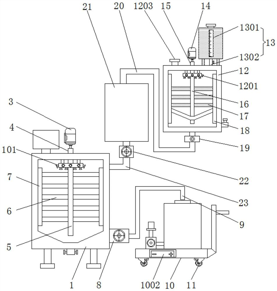 Positive electrode homogenizing device for lithium battery processing