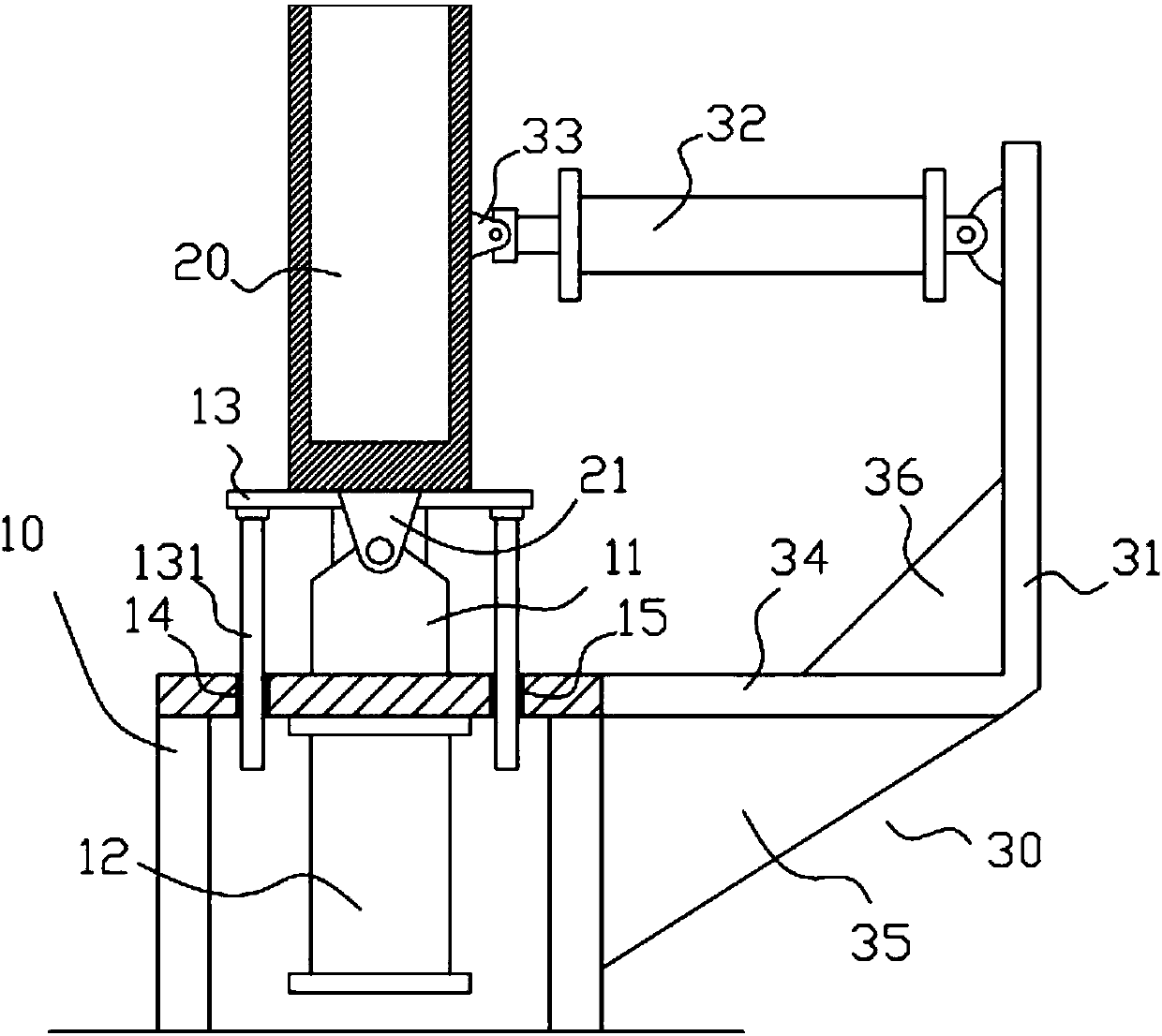 A plastic waste crushing and mixing frame