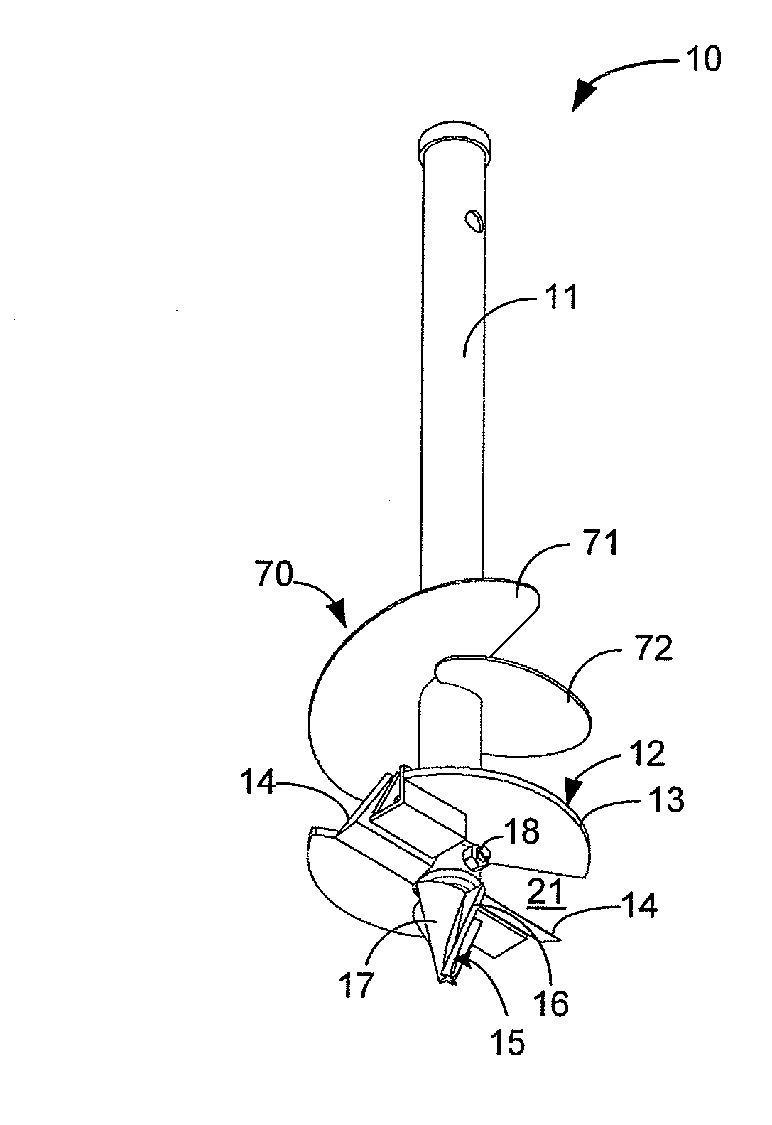 Auger with Butterfly Flighting