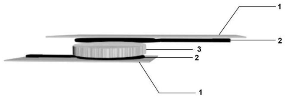 Flexible pressure sensor with complementary spiral structure, preparation method and application thereof