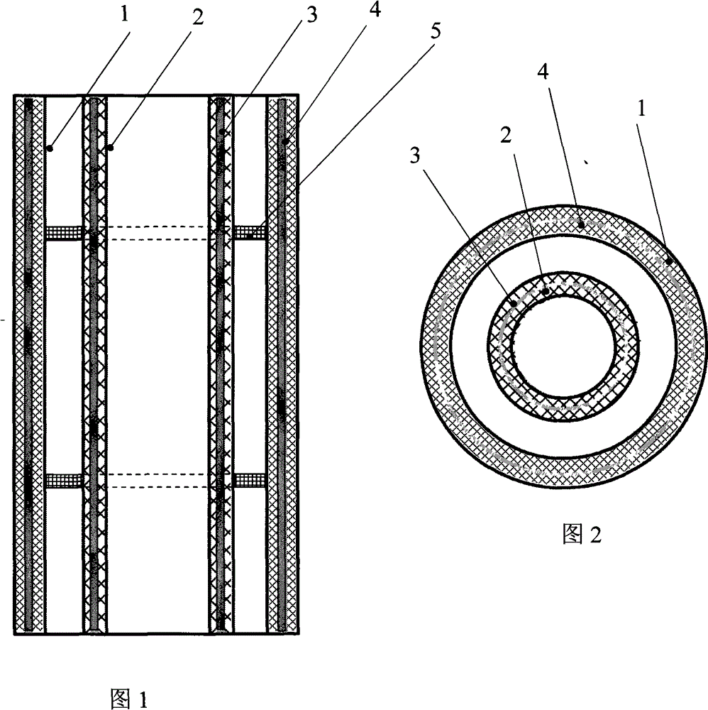 Hybrid solar vacuum hot water thermal insulating residual water pipe