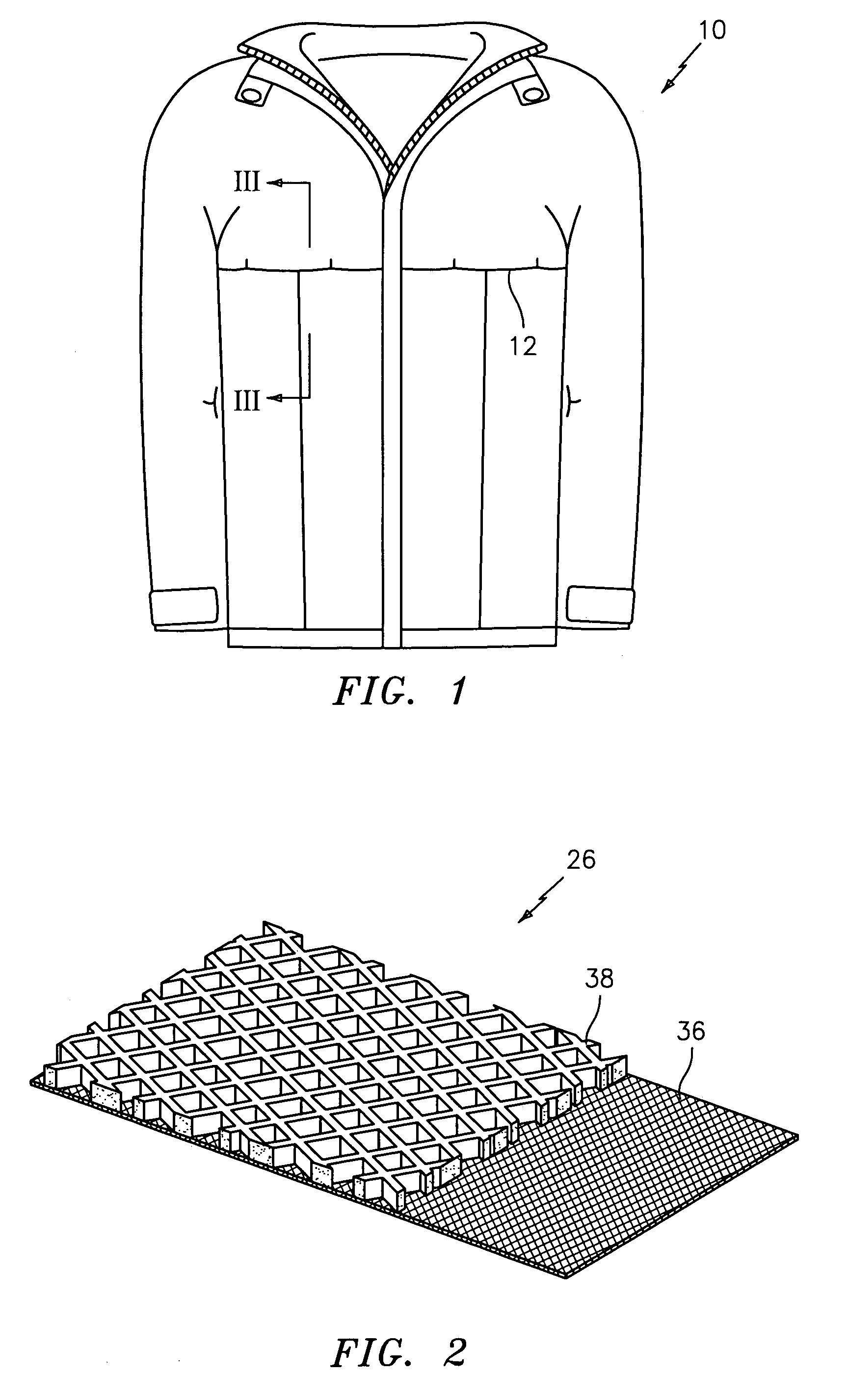 Ventilation system for clothing