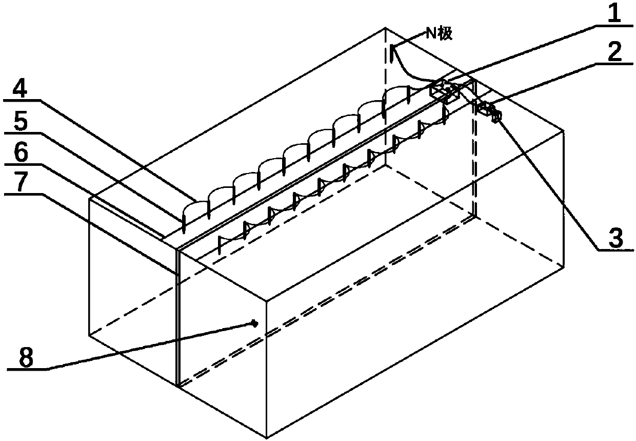 Leakage detection method and device for vertical plastic-laying anti-leakage curtain