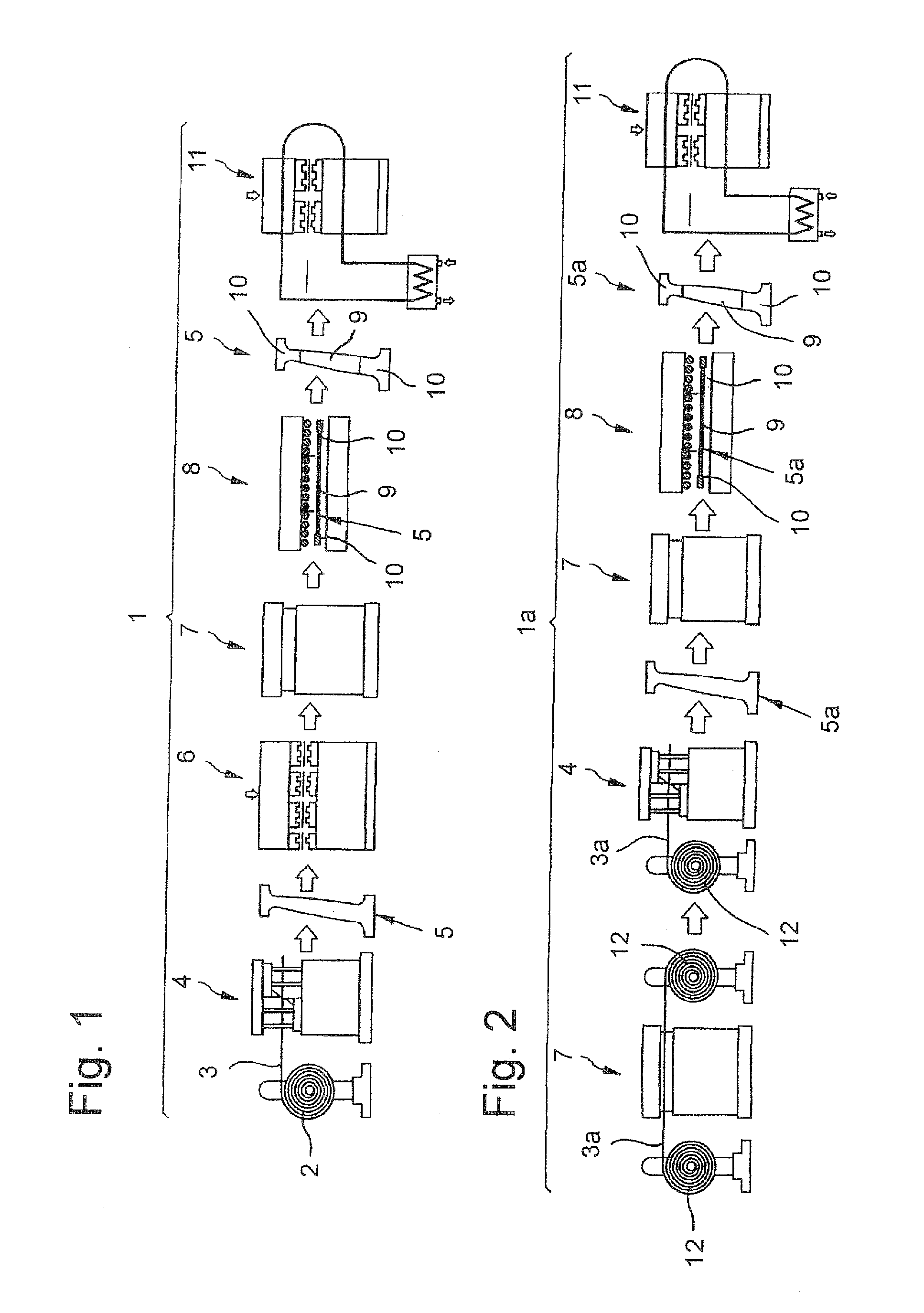 Method and apparatus for hot forming and hardening a blank