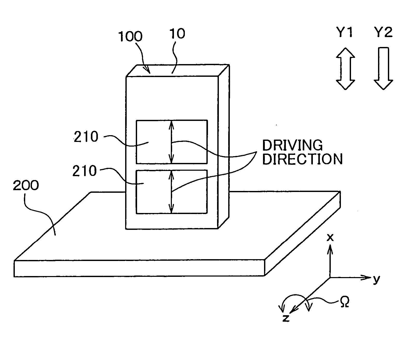 Angular rate sensor and mounting structure of angular rate sensor